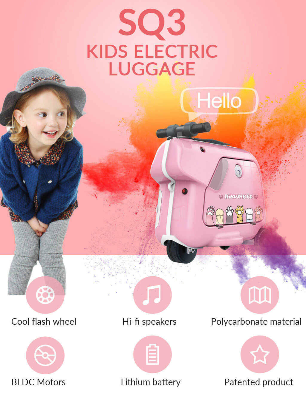 Children's Electric Riding Luggage